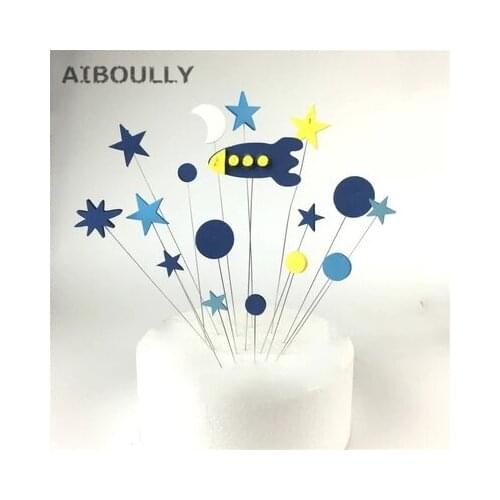 Star Cake Toppers Picks Cake Decoration Wedding Baby Shower Happy Birthday Party Festival Favors