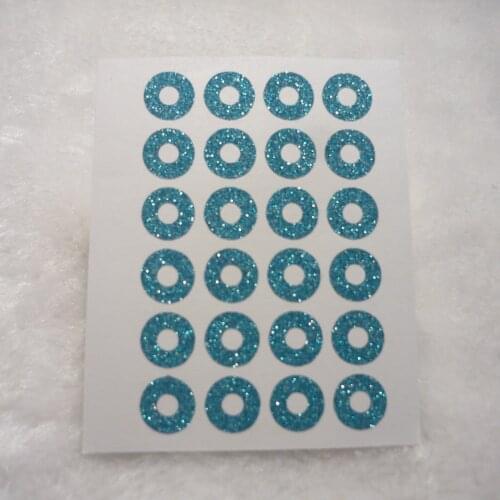 10mm Turquoise Glitter Ring Label Stickers for Gift Tags Reinforcement Hole Stickers Hole Ring Labels Stickers