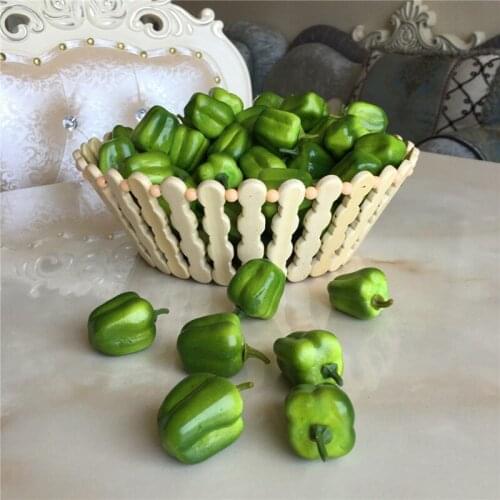 10pcs Mini Artificial Vegetable Small Pepper Kids Play Toys Simulation Chili Props Halloween Decoration Party Food Props