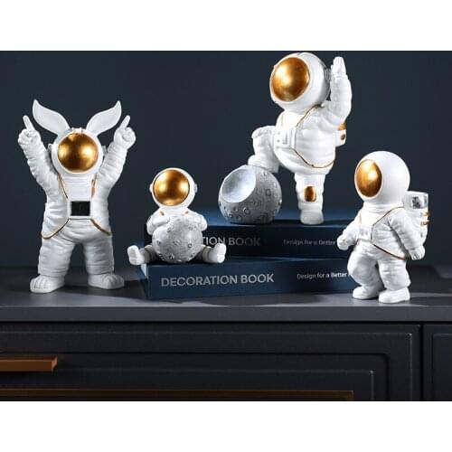 10 Styles Resin Astronaut Model Figurines Miniature Sculpture Home Decoration Modern Art Spaceman Figure Kids Gifts Toys