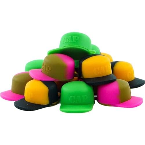 3pcs 3ml Caps Shape Silicone Wax Container Non Stick Storage Tank Wax Oil Dab Jars Portable Silicone Container Jar