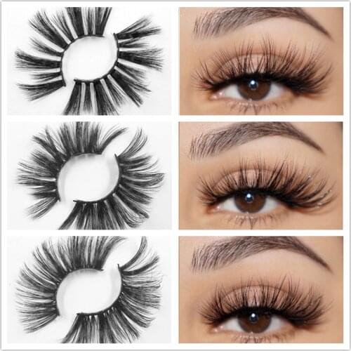 5D Mink Lashes False Eyelashes Handmade Wispy Fluffy Long Eyelash Natural Eye Makeup Tools Eye Lashes 25mm Mink Lash extension