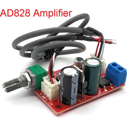 AD828 Audio OP AMP Moving Coil Microphone Preamps Pre-Amplifier Pre-amp Magnetic Head Phono Amplifier Board DC9-24V AC8-16V