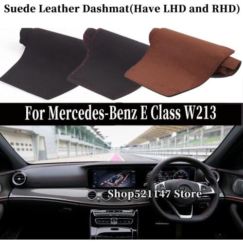 Accessories Suede Leather Dashmat Dashboard Cover Pad Dash Mat For Mercedes Benz E-Class W213 S213 V213 E200 E250 E300 E220d AMG