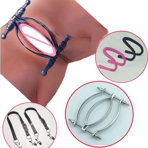 BDSM Spread Clitoral Clip Labia Spreader/Pussy Nipple Clamps /Opens Up Vagina,SM Sex Toys For Couples,Female Bondage Device