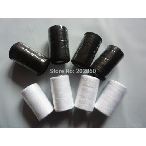 White/Black Terylene Sewing Machine Threads,DIY Hand Sewing Thread,40S/2,1000 Yards Long,2 Pcs(Roll/Coil) /Lot ! Best Seller