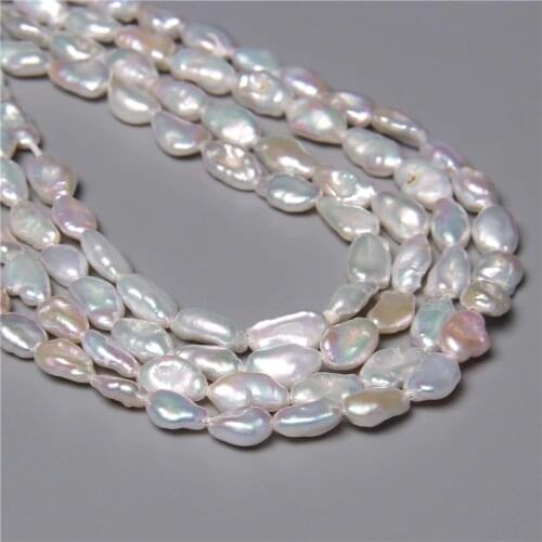 7-8mm Fine Quality Natural Freshwater Pearl Beads White Strip Pearls Bead Charm Pendant For Jewelry Making DIY Bracelet Necklace