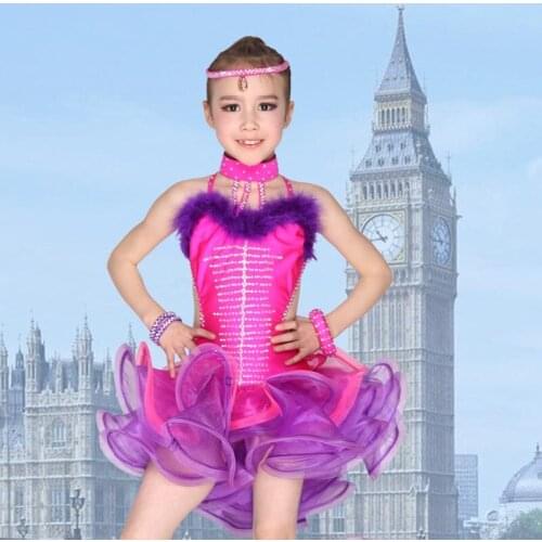 Children Latin Dance Dress Children Dress Salsa Dresses Dance Costumes Clothes for children latin dance dresses
