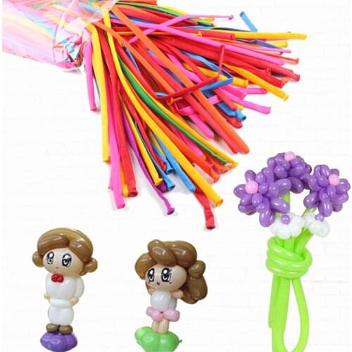 10pcs 1.8g 260Q Long Magic Strip Latex Balloon Wedding Birthday Party Decoration Kid Magic Balloon Children Long Animal Air Ball