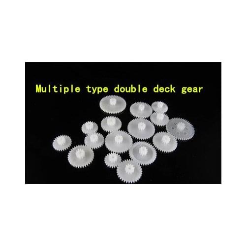 Double gear plastic gear 0.5 modulus reduction gear rack drive DIY model toy parts more specifications