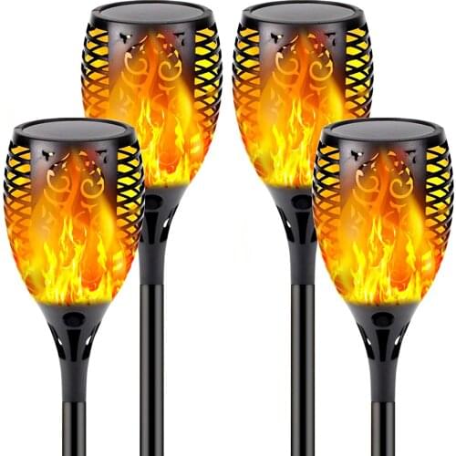 12LED 33LED Solar Flame Torch Light Flickering Waterproof Garden Decor Landscape Lawn Lamp Path Lighting Torch Outdoor Light