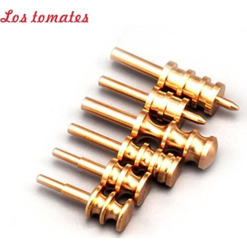 Leather Edge Tools Solid Brass Soldering Iron Marking Creaser Tips Power Edge Slicker Leather Burnisher Tool Round/Sharp