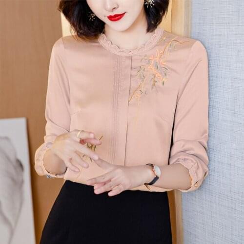 Korea Womens Chiffon Shirt Womens Long Sleeve Shirt Womens White Lace Pullover Top