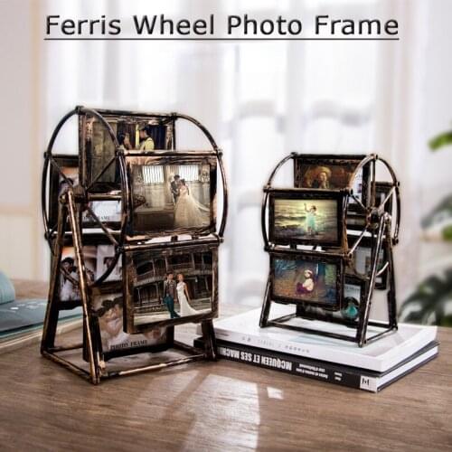 Creative 4 inch 5 inch Plastic Ferris wheel Model Frame Home Decoration Accessories Modern Photo Show Wedding Room Decorative