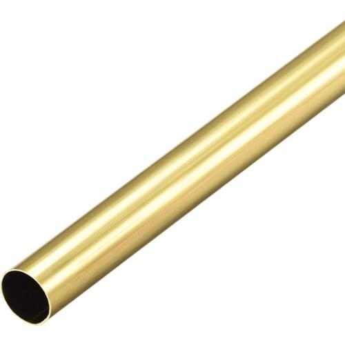 Uxcell Brass Round Tube 300mm Length 9mm OD 0.2mm Wall Thickness Seamless Straight Pipe Tubing