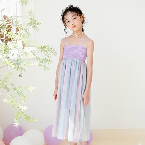 Summer dress girl baby clothes 2021 long teen girl dress wedding party princess child dress dress