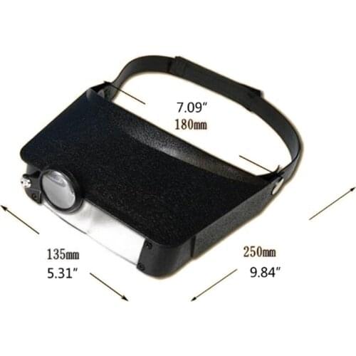 Headband Magnifier Head-Mounted Reading Magnifier Loupe Jewelry Visor Opitcal Glass Lens Magnification 1.5x,3x,6.5x,8x