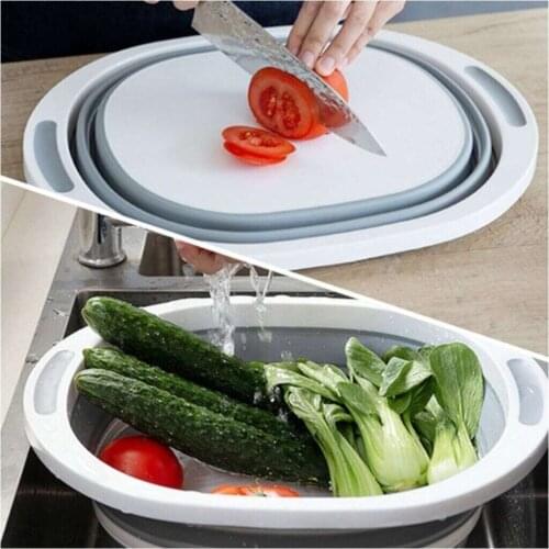 Multi-Purpose Practical Foldable Cutting Chopping board Basket Strainer