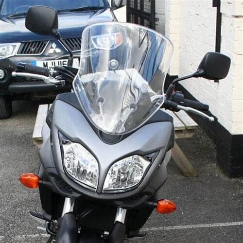 Motorcycle For Suzuki DL650 DL 650 Windshield Windscreen Accessories Double Bubble Acrylic Smoke Black