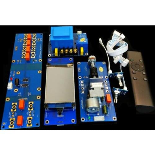 Hifi ALPS27 Motor Potentiometer Remote Control Volume Adjustment Preamplifier Board With 3.5 Inch Display