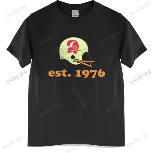 Mens Tshirts Buccaneers est. 1976 Vintage Unisex 4XL 5XL 6XL Retro Cool Fashion 4XL 5XL 6XL Games Black Funny Gift Tees