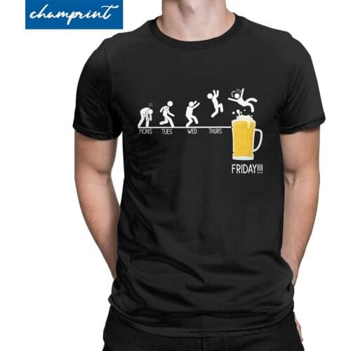 Men Women Funny Beer Drinking T Shirts Monday Tuesday Wednesday Thursday Friday Cotton Clothing Round Collar Tees Summer T-Shirt
