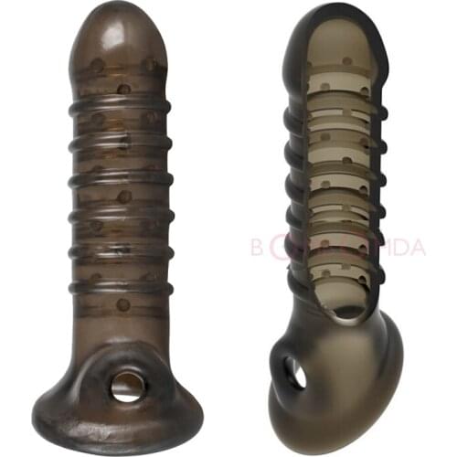 Soft Condom Multi Hollow Anal Plug Extender Anus Open Enlargement Device Female Male Masturbation Penis Massager Anal Sex Toys