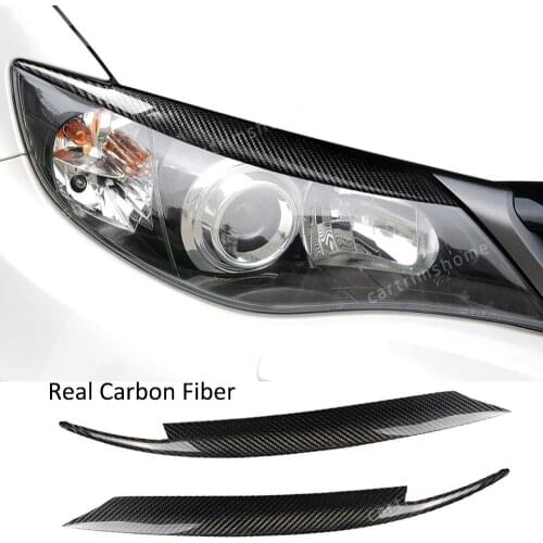 Carbon Fiber Headlight eyebrow Trim For Subaru Impreza WRX STi X 10th GRB 08-11