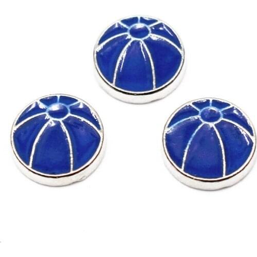 New Arrival 10pcs/lot blue volleyball floating charms silver charms living glass memory lockets diy jewelry