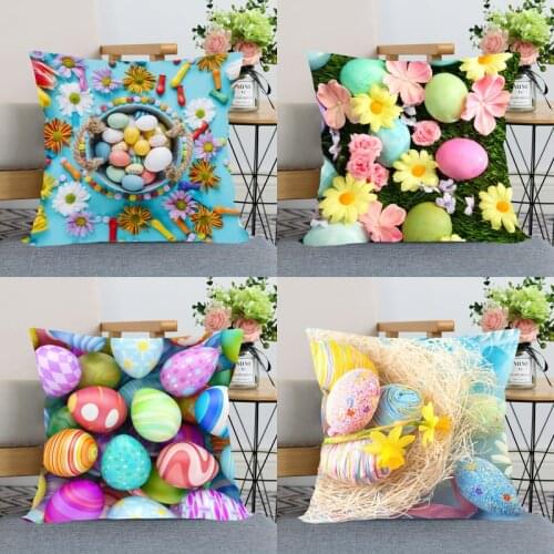 New Custom Easter 01 Pillow Case For Home Decorative Pillows Cover Invisible Zippered Throw PillowCases 40X40,45X45cm 0331