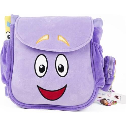 Dora the Explorer Plush Doll School Backpack Boots Swiper Soft Plush Doll Toys Rescue Bag with Map Stars Christmas Gift for Kids