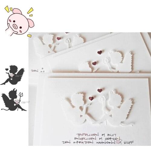 PP Craft metal cutting dies cut die mold New Devil angel boy Scarpbook paper craft knife mould blade punch stencils dies