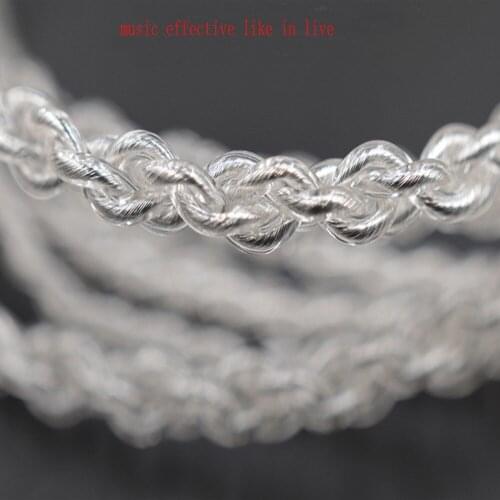 CCA Gold Plated 2 Pin Silver Plated Upgrade Cable 3.5 Mm Audio Cable 4 Core 2 Pin Original Earphone Cable For C10,C16,A10,CA4