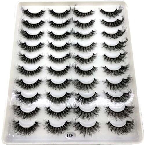 HBZGTLAD 2/5/10/20 Pairs 3D Soft Mink False Eyelashes Handmade Wispy Fluffy Long Lashes Natural Eye Extension Makeup Kit Cilios