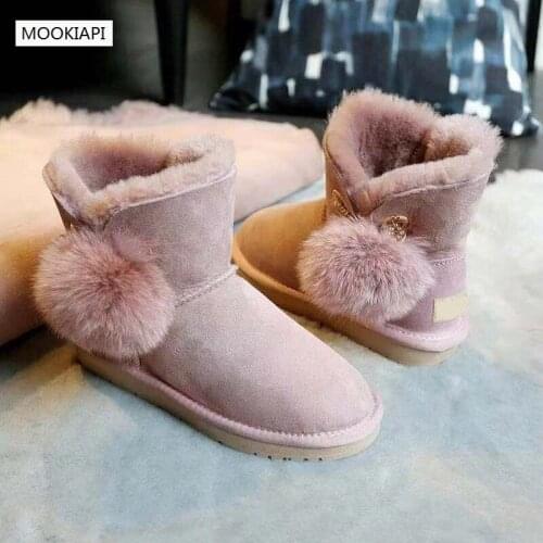 Australias latest high-quality snow boots in 2019, short womens shoes, real sheepskin, natural wool, 5 colors, free delivery