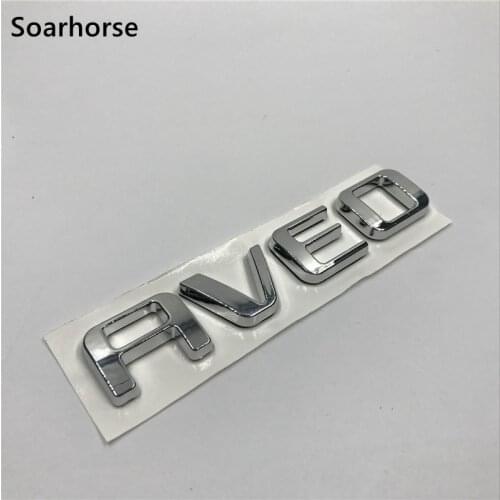 Soarhorse New Style For Chevrolet Aveo Car Rear Trunk Lid Badge Logo 3D Chrome ABS Silver Emblem Sticker