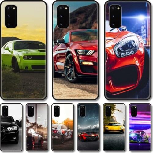 Sports car Phone Case For Samsung Galaxy Note S 21 20 10 9 8 E Lite FE UW Ultra 5G PRO Black Shell Cover