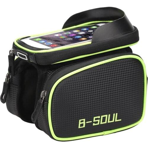 Bike Front Frame Bag Waterproof Bicycle Top Tube Phone Mount Storage Bag Cycling Accessories Bike Bag Bike