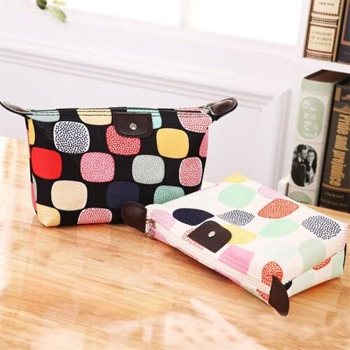 4 Color Dumpling Makeup Bag Solid Color Polyester Cosmetic Bag Around Soft Portable Korean Version Make Up Bag