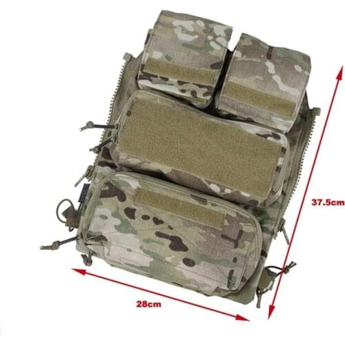 TMC3107 Pouch Bag Zip Back Panel Attack Zipper Attachment Knapsack For 16-18 AVS JPC 2.0 CPC Tactical Vest