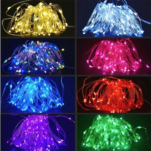 LED String Lights Copper Wire Fairy Lights Battery Powered Garland Lamp Holiday Bedroom Home Christmas Decor Wedding Party Decor