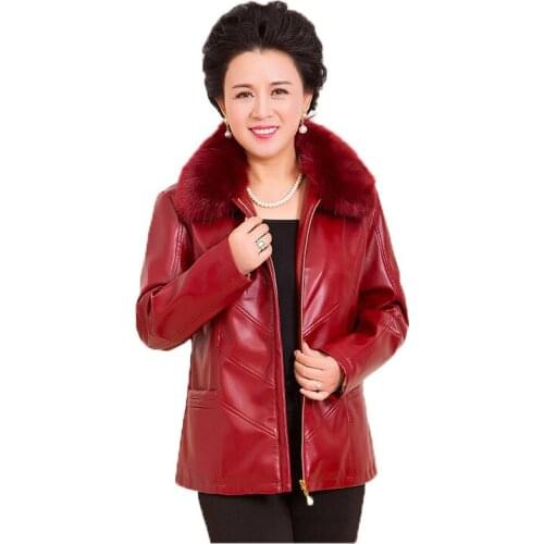 TQGQG Womens Winter Leather Jackets