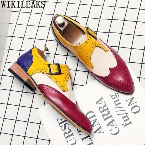 Party Brogue Shoes Men Formal Shoes 2021 Business Men Wedding Shoes Luxury Italian Dress Sapato Masculino Zapatos Oxford Hombre