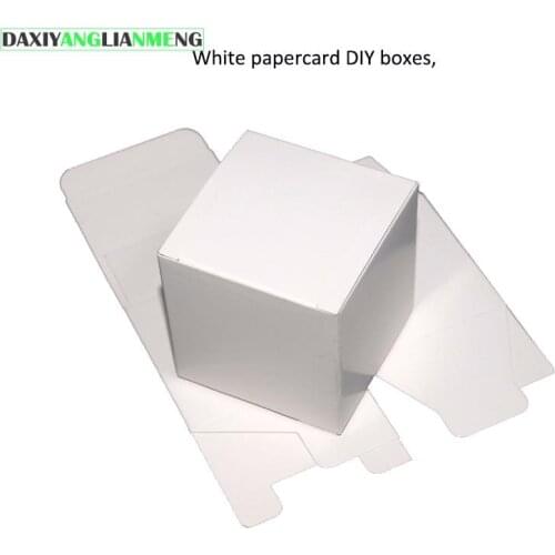 Packaging Boxes Jewelry And Valve Tubes Kraft Paper Cute 100pcs/lot 7x7x8cm White Color