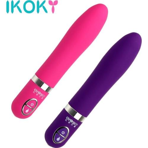 IKOKY Heating Dildo Vibrator Medical Silicone G-spot Massage Erotic 10 Speed Magic Wand Sex Toys for Women Clitoris Stimulator