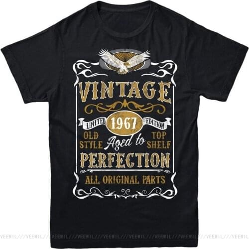 Made In 1967 Vintage T-Shirt. Born 1967 50th Year Birthday Age Year Gift Top Cool Casual Pride T Shirt Large Size