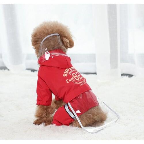 Pet Dog Raincoat Waterproof Rain Jacket for Dogs Puppy Snow Clothes Windproof Letter Fashion Umbrella XXL for Small Medium Dogs