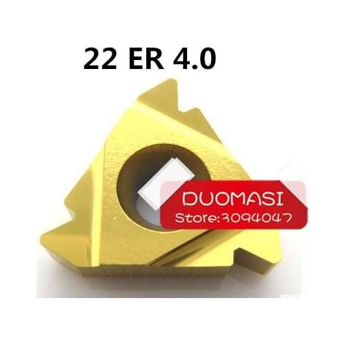 22 ER 4.0 ISO ,threaded turning Insert,Pvd Coating General Type partial profile 60 degree vertical Cutting Steel,PITCH 4.0