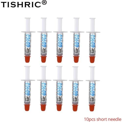 10PCS TISHRIC Silver GD900 Thermal Grease CPU GPU Heatsink Compound Paste Conductive Glue Silicone 1g CPU Fan Cooler Radiator