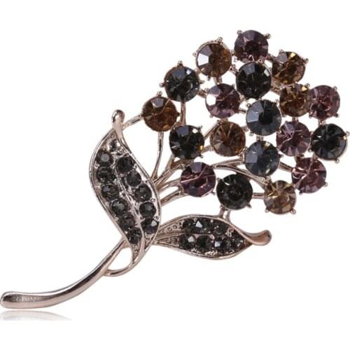 2020 1pcs Fashion Colorful Brooches Rhinestones Brooches For Scarf Fixed Pin Women Wedding Dress Accessories Gift Dress Pins